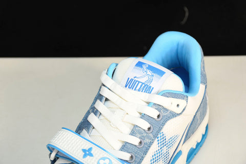 Louis Vuittоп Trainer Low Velcro Strap 'Monogram Denim Blue'