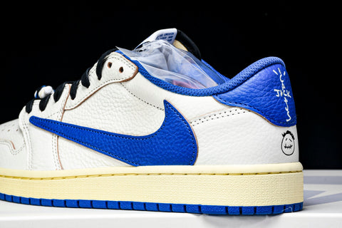 Travis Scott AJ1 Retro Low OG x Fragment ‘Sail Military Blue’