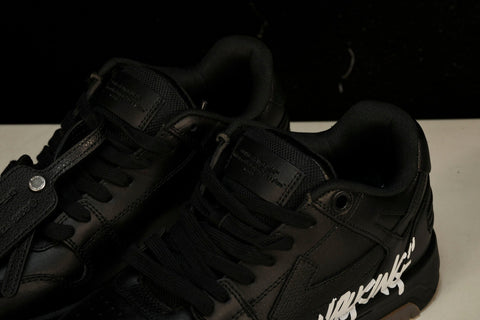 Off-White Out Of Office OOO Low Top "For Walking" - Black White