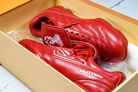Louis Vuittоп Footprint Football Sneaker 'Red'