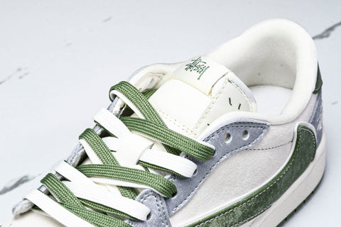 Travis Scott AJ1 Low x Stussy 'Green Grey' (Custom)