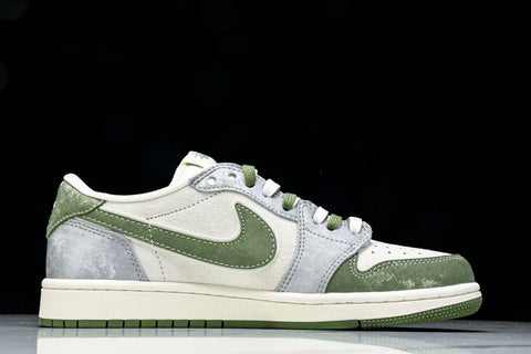 Travis Scott AJ1 Low x Stussy 'Green Grey' (Custom)