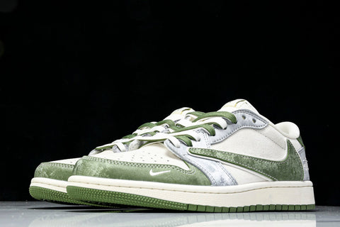 Travis Scott AJ1 Low x Stussy 'Green Grey' (Custom)
