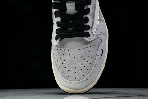 Travis Scott AJ1 Low x Stussy 'Silver Grey' (Custom)