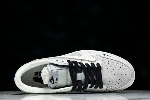 Travis Scott AJ1 Low x Stussy 'Silver Grey' (Custom)