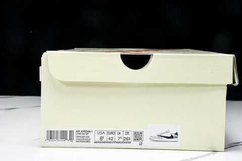 Travis Scott AJ1 Low x Supreme 'Grey Navy' (Custom)