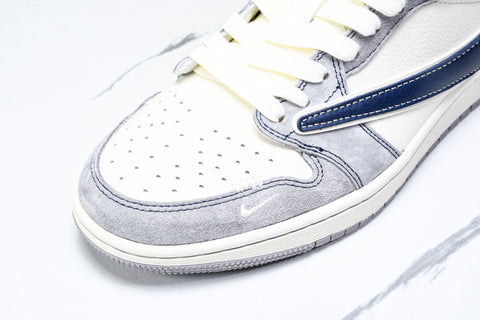 Travis Scott AJ1 Low x Supreme 'Grey Navy' (Custom)