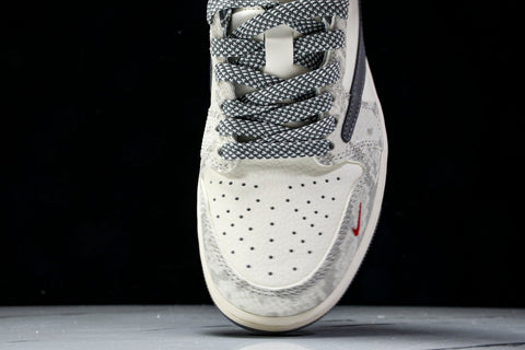 Travis Scott AJ1 Low x Year of The Snake 'White Grey' (Custom)