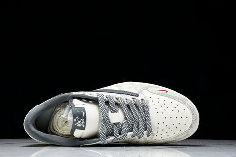 Travis Scott AJ1 Low x Year of The Snake 'White Grey' (Custom)