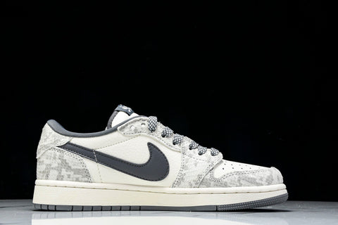 Travis Scott AJ1 Low x Year of The Snake 'White Grey' (Custom)