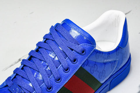 Guссi Ace Web 'Blue Monogram'