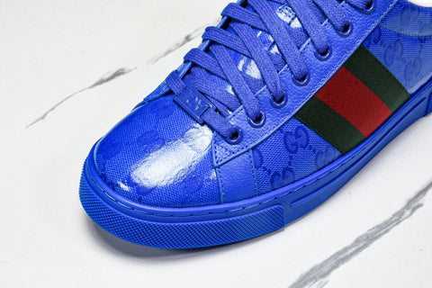 Guссi Ace Web 'Blue Monogram'