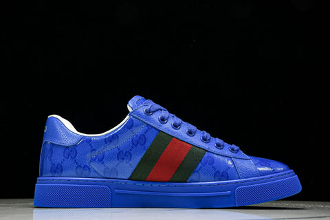 Guссi Ace Web 'Blue Monogram'