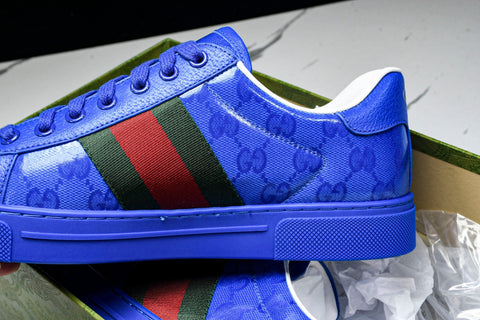 Guссi Ace Web 'Blue Monogram'