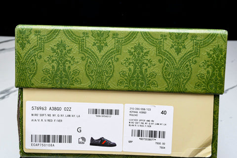 Guссi Ace Web 'Glossy Black Monogram'