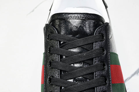 Guссi Ace Web 'Glossy Black Monogram'