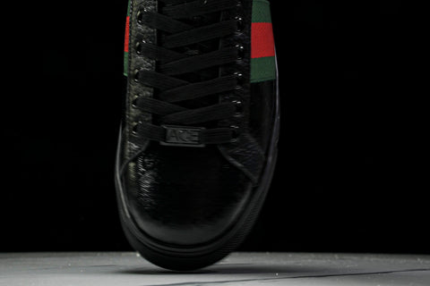 Guссi Ace Web 'Glossy Black Monogram'