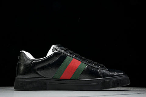 Guссi Ace Web 'Glossy Black Monogram'