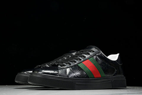 Guссi Ace Web 'Glossy Black Monogram'