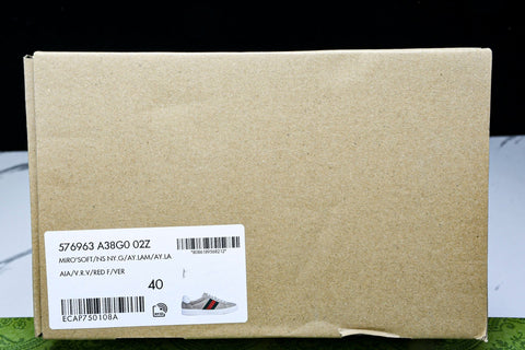 Guссi Ace Web 'Embossed Beige Monogram'