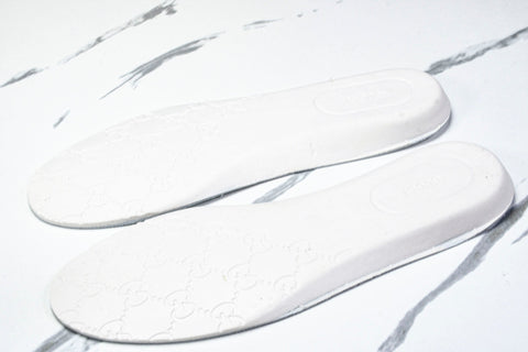 Guссi Ace Web 'Embossed White Monogram'