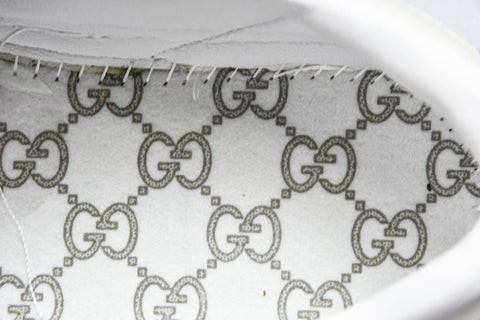 Guссi Ace Web 'Embossed White Monogram'