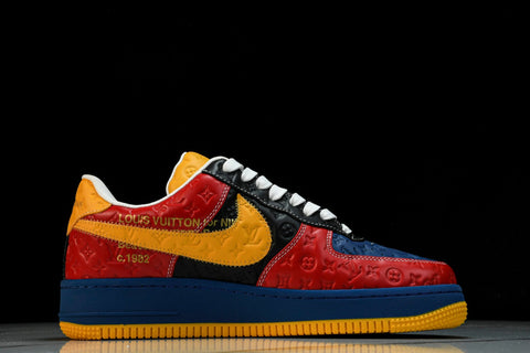 Louis Vuittоп x AF1 by Virgil Abloh 'Yellow Blue Red'