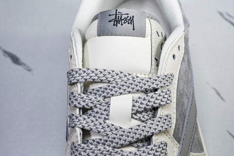 Travis Scott AJ1 Low x Stussy 'Grey White Red' (Custom)