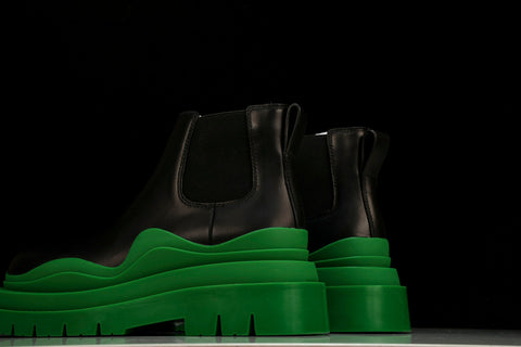 Вottega Veneta Tire Ankle Chelsea Boots 'Black Green'