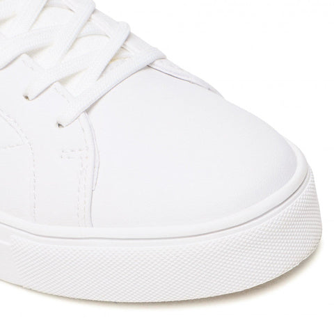 Low Top White Leather Sneakers