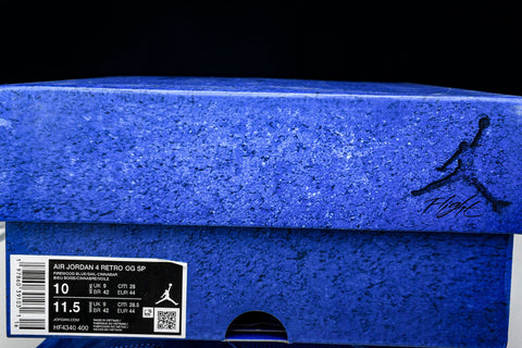 Nigel Sylvester x AJ4 Retro OG Brick by Brick 'Blue' (Unreleased)