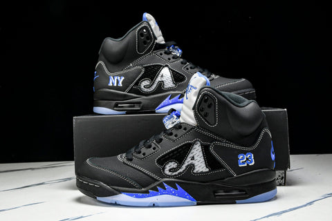 AJ5 Retro x Awake NY 'Black Racer Blue'