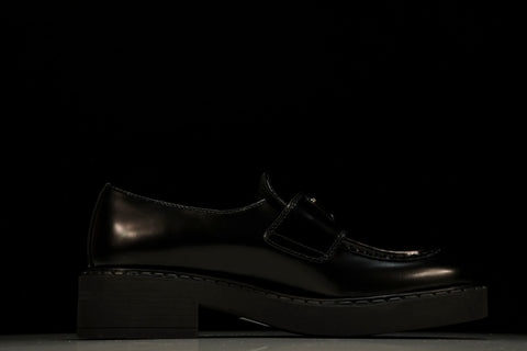 Prada Chocolate Patent Loafers 'Black'