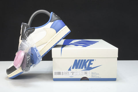 Travis Scott AJ1 Low x Fragment ‘Military Blue’