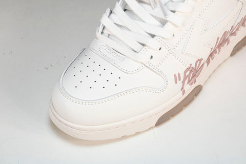 Off-White Out Of Office OOO Low Top "For Walking" - White Pink