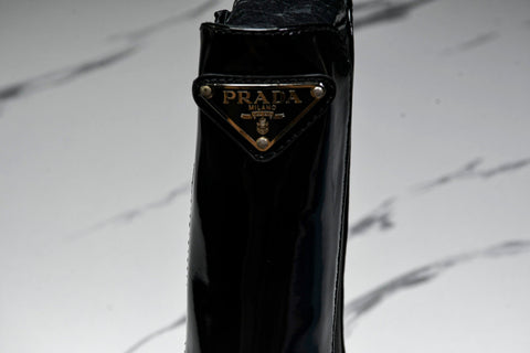 Prada Patent Chelsea Boots 'Black'