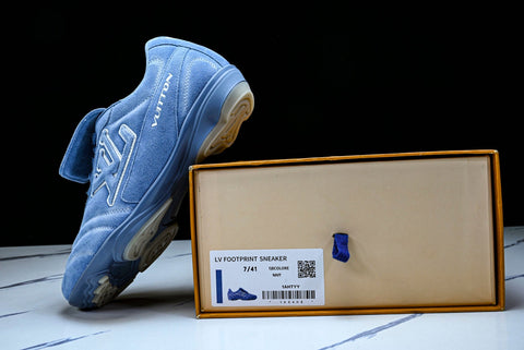 Louis Vuittоп Footprint Football Sneaker 'Blue Suede'