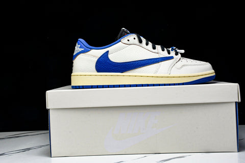 Travis Scott AJ1 Retro Low OG x Fragment ‘Sail Military Blue’