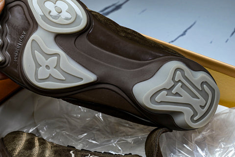 Louis Vuittоп Footprint Football Sneaker 'Brown Suede'