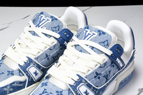 Louis Vuittоп Trainer Low 'Double Denim Monogram Blue'