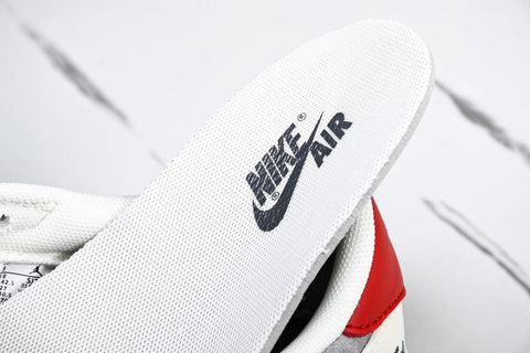 Travis Scott AJ1 Low x Stussy 'Grey White Red' (Custom)