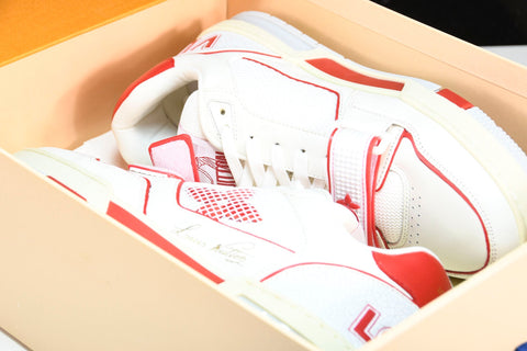 Louis Vuittоп Trainer Low Velcro Strap 'Red Mesh'