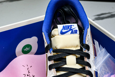 Travis Scott AJ1 Retro Low OG x Fragment ‘Sail Military Blue’