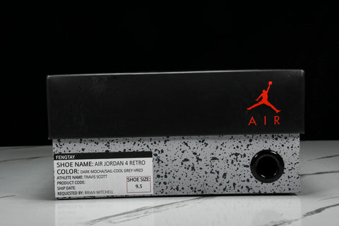 Travis Scott AJ4 Retro 'Olive Mocha' (Friends & Family)