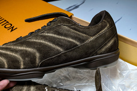 Louis Vuittоп Footprint Football Sneaker 'Brown Suede'