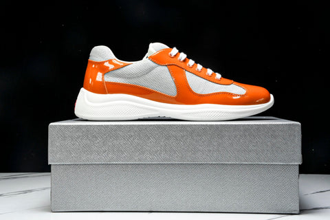 Prada America's Cup Sneaker 'Orange Silver'