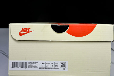 Travis Scott AJ1 Low x Stussy 'Grey White Red' (Custom)