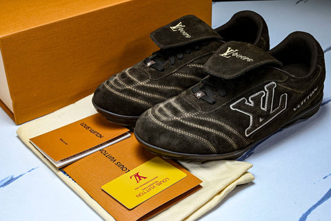 Louis Vuittоп Footprint Football Sneaker 'Brown Suede'