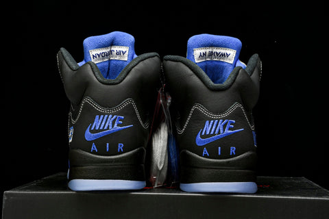 AJ5 Retro x Awake NY 'Black Racer Blue'